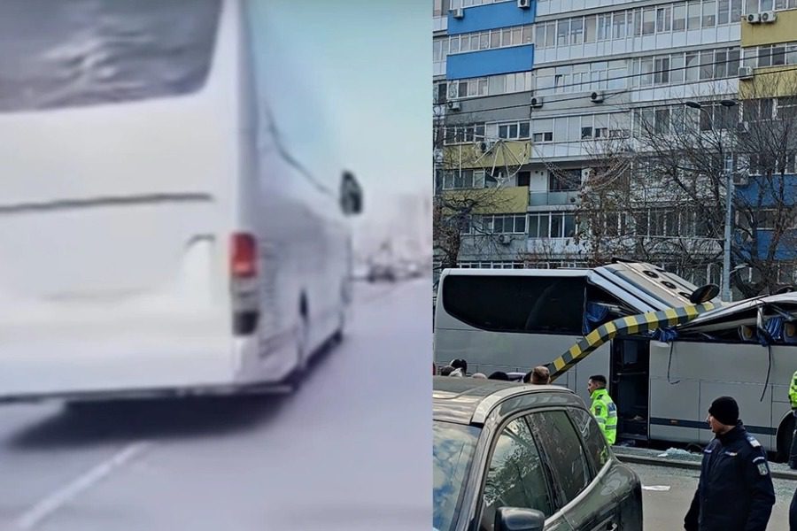 Ρουμανία ντοκουμέντο:Δευτερόλεπτα πριν το δυστύχημα, ο οδηγός του λεωφορείου αλλάζει λωρίδα!