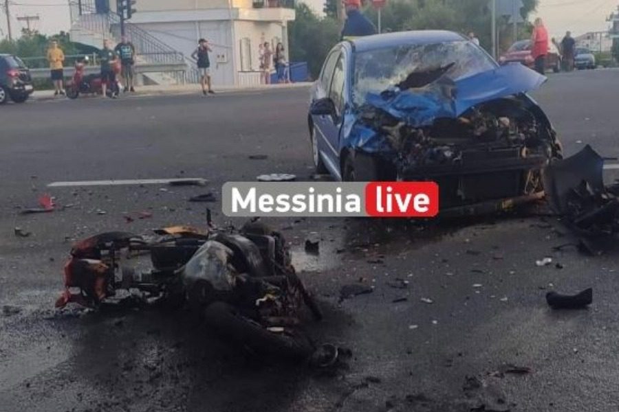 Τραγωδία στην Καλαμάτα: Σφοδρή σύγκρουση αυτοκινήτου με μηχανή