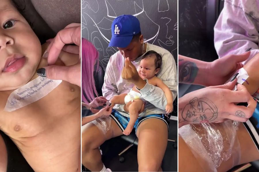 Tattoo artist «χτυπάει» τατουάζ σε μωρά