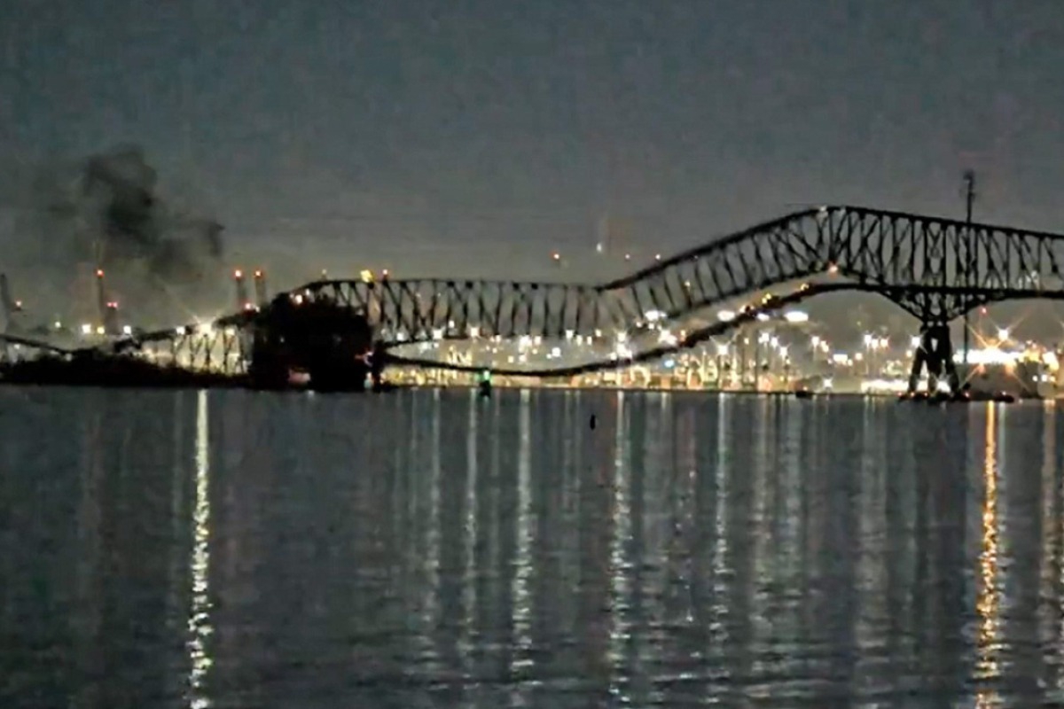 Βίντεο σοκ από Βαλτιμόρη ‑ Πλοίο έπεσε στη γέφυρα Francis Scott Key προκαλώντας την κατάρρευσή της