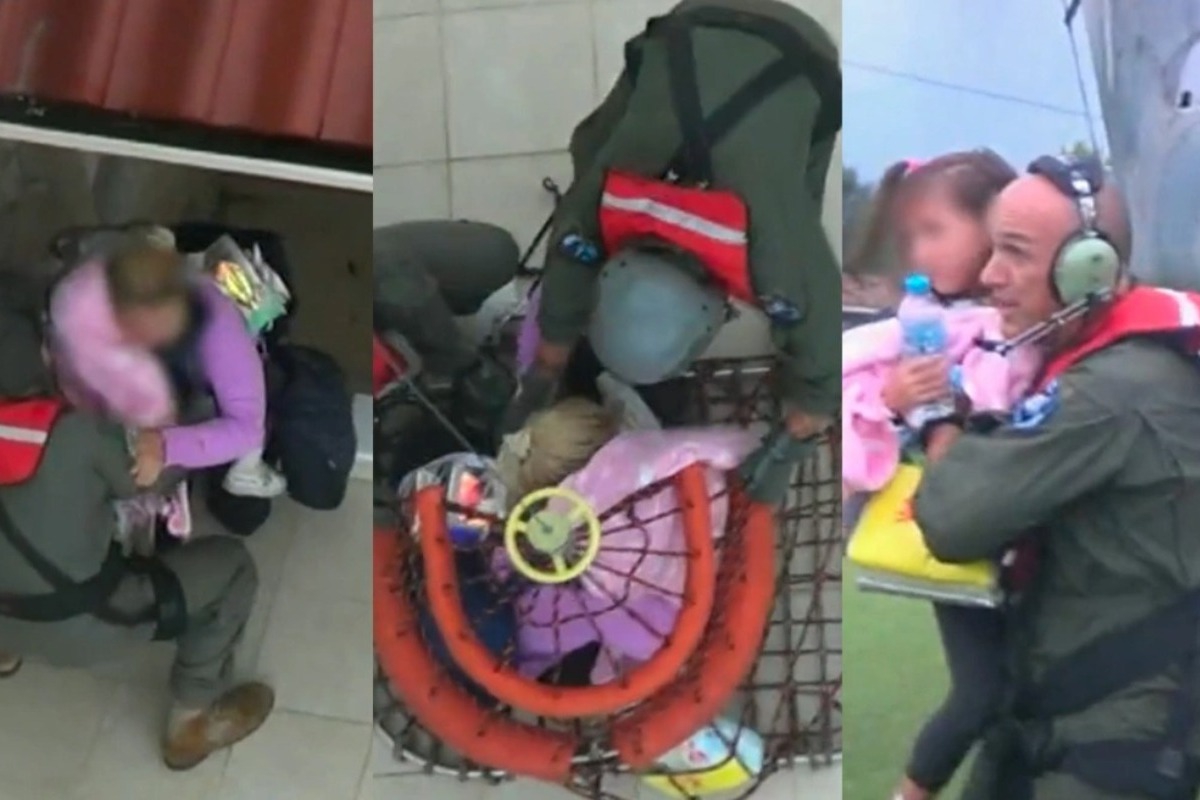 Καρδίτσα: Καρέ‑καρέ η διάσωση οικογένειας με Super Puma της Πολεμικής Αεροπορίας από τον Παλαμά