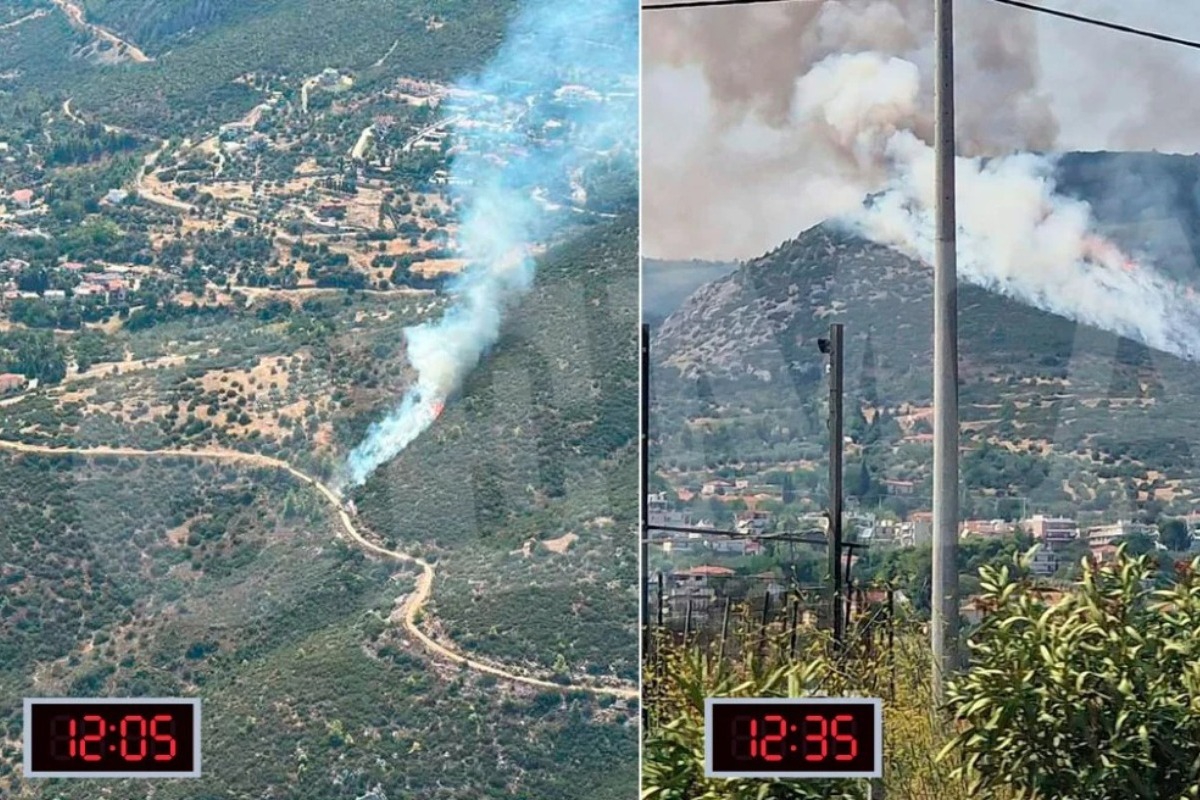 Αποκαλυπτικές φωτογραφίες από τη φωτιά στον Αυλώνα ‑ 9 απόπειρες εμπρησμού, τέσσερις προσαγωγές