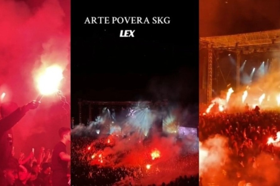 Το «Arte Povera» έβαλε «φωτιά» και στη Θεσσαλονίκη: Η στιγμή που ο ΛΕΞ ανεβαίνει στη σκηνή