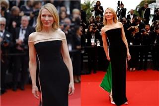 Η Cate Blanchett καταφθάνει στις Κάννες με φόρεμα στα χρώματα της σημαίας της Παλαιστίνης