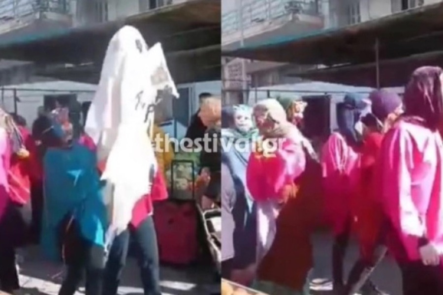 Μασκαρεμένοι στην Θεσσαλονίκη άρπαξαν λάδια από σούπερ μάρκετ και τα μοίρασαν σε πολίτες