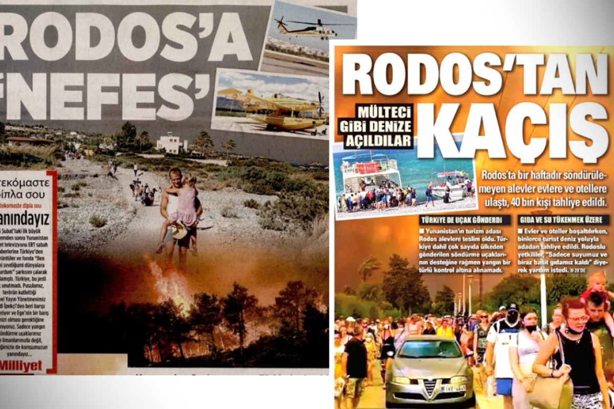 Μilliyet για τη φωτιά στη Ρόδο: «Στεκόμαστε δίπλα σου Ελλάδα»
