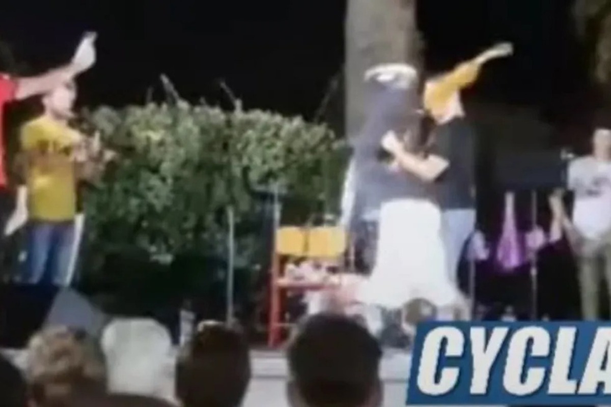 Νάξος: H viral στιγμή που χορευτής εκσφενδονίζει με μία κλωτσιά το βιολί οργανοπαίκτη!