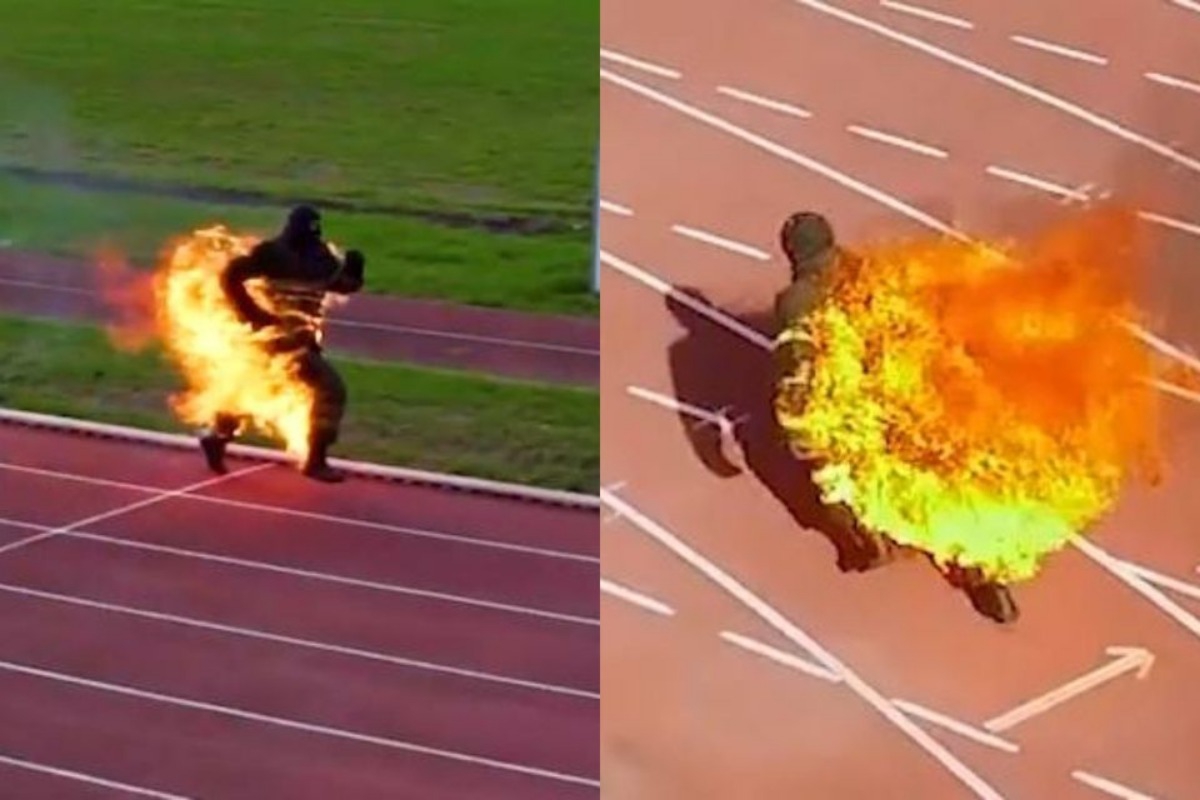 Έβαλαν φωτιά σε Γάλλο πυροσβέστη και έκανε τρέχοντας δύο ρεκόρ Γκίνες
