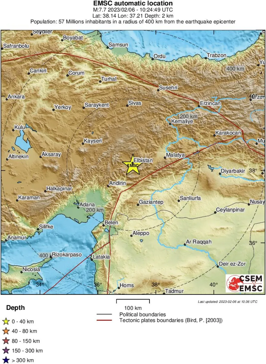 Νέος σεισμός 7,7 Ρίχτερ στην Τουρκία 1
