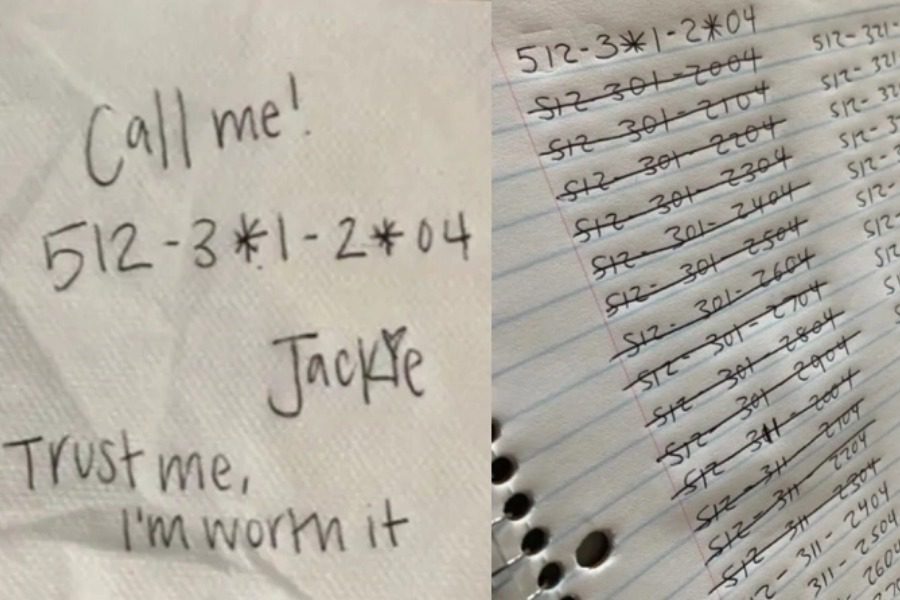 Του έδωσε το τηλέφωνο της σε μια χαρτοπετσέτα αλλά έπρεπε να λύσει εξίσωση για αν την καλέσει