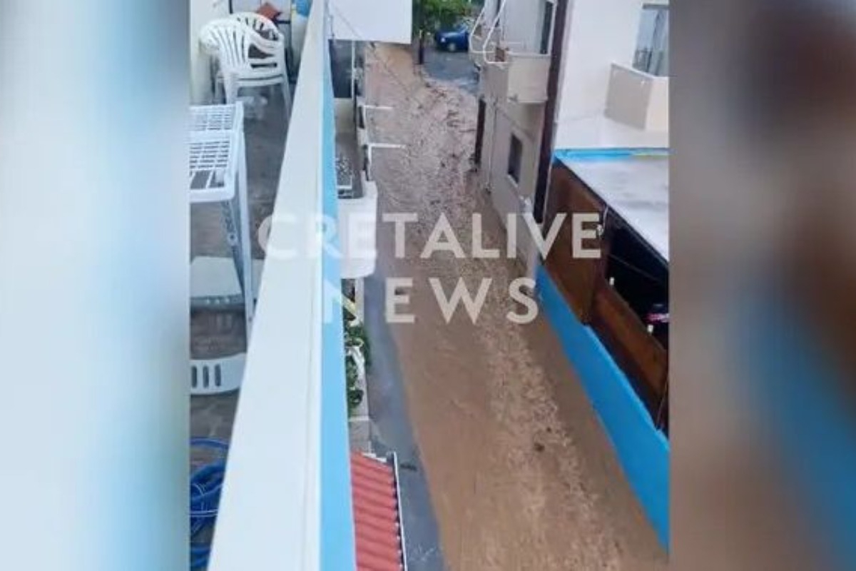Απίστευτες εικόνες στην Κρήτη από την νεροποντή ‑ «Βούλιαξε» το νησί ‑ Δείτε βίντεο