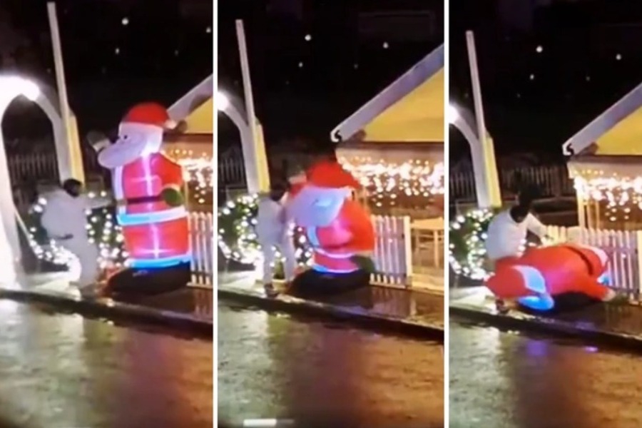 Μαχαίρωσαν για δεύτερη χρονιά τον Αγιο Βασίλη στον Ασπρόπυργο