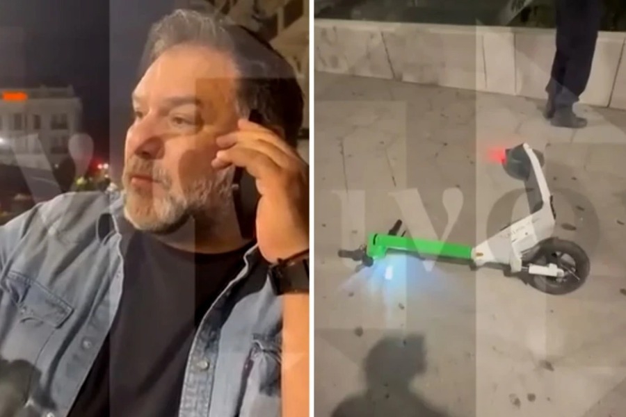 Το τηλεφώνημα του Αρναούτογλου στο 166 για τραυματισμένο άνδρα που έπεσε από πατίνι στο κέντρο της Αθήνας