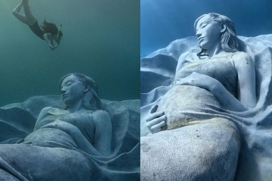 Το πρώτο υποβρύχιο γλυπτό της Ιαπωνίας θα σε αφήσει άφωνη – μια συγκλονιστική ωδή στη μητρότητα