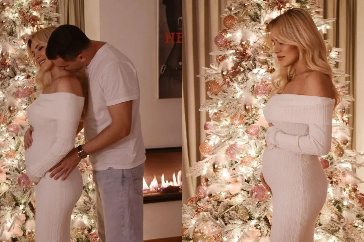 Καινούργιου: Ανακοίνωσε την εγκυμοσύνη της – Οι φωτογραφίες με τον Κουτσουμπή μπροστά στο δέντρο