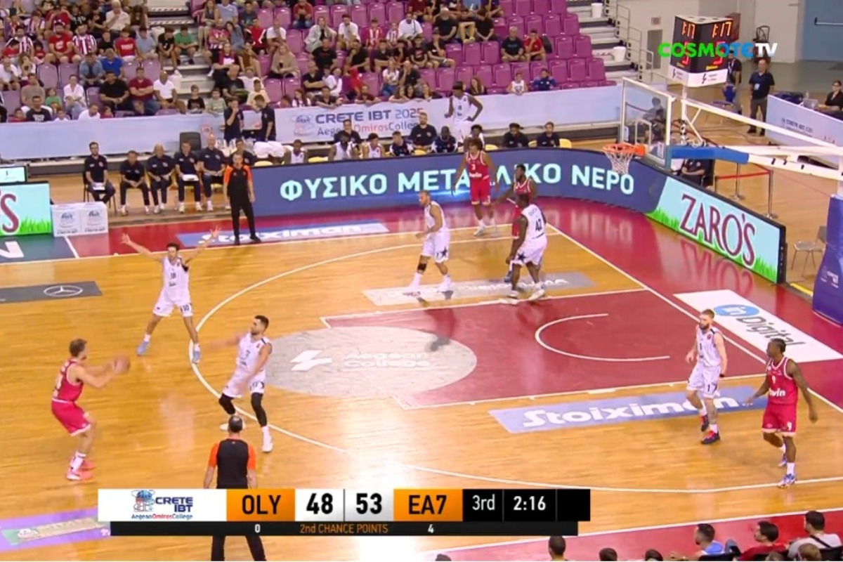 Ολυμπιακός – Αρμάνι Μιλάνο 76‑71: Στον τελικό του τουρνουά Κρήτης με οδηγούς Φουρνιέ και Βεζένκοβ