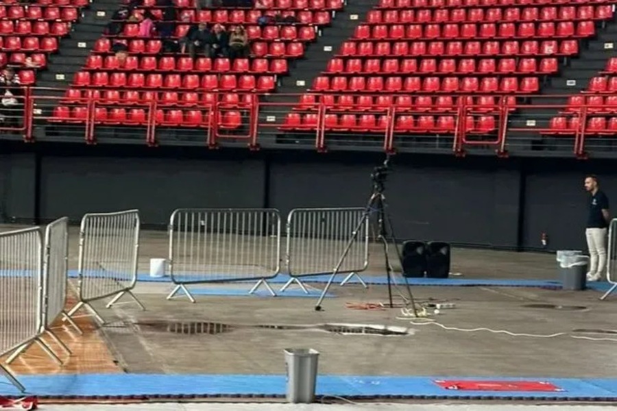 Ολυμπιακός: Πλημμύρισε ξανά το ΣΕΦ - Έπειτα από τα έντονα καιρικά φαινόμενα που έπληξαν την Αθήνα