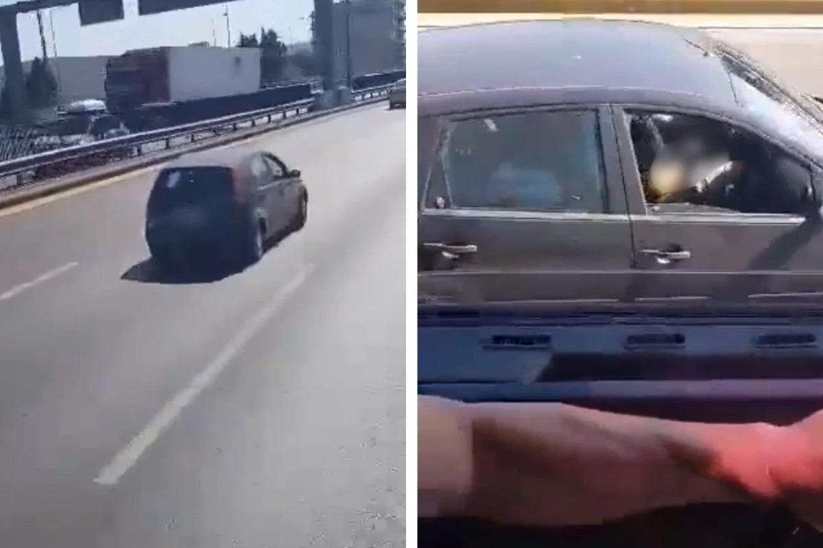 Κηφισός: Οδηγός με το ένα χέρι στο τιμόνι και με το άλλο… αυτοϊκανοποιείται – Το video που έγινε viral