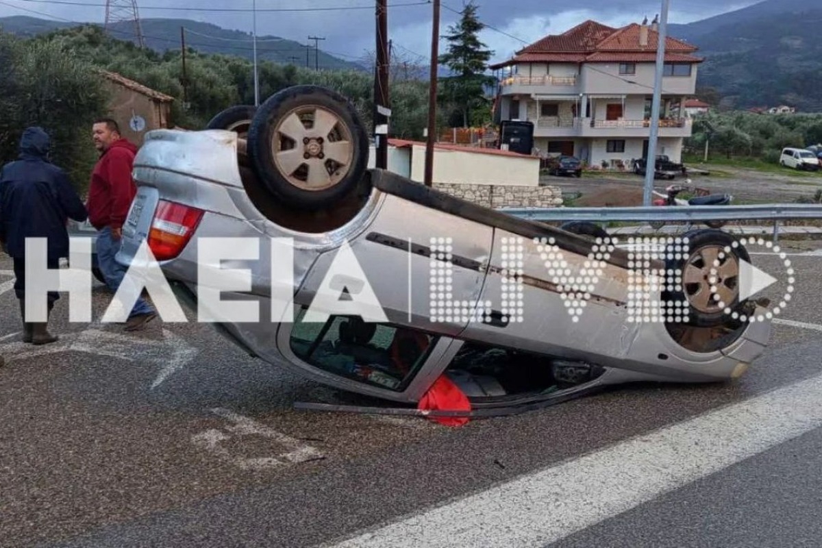 Ηλεία: Ανεμοστρόβιλος αναποδογύρισε αυτοκίνητο εν κινήσει στο Γιαννιτσοχώρι – Τρόμος για την οδηγό