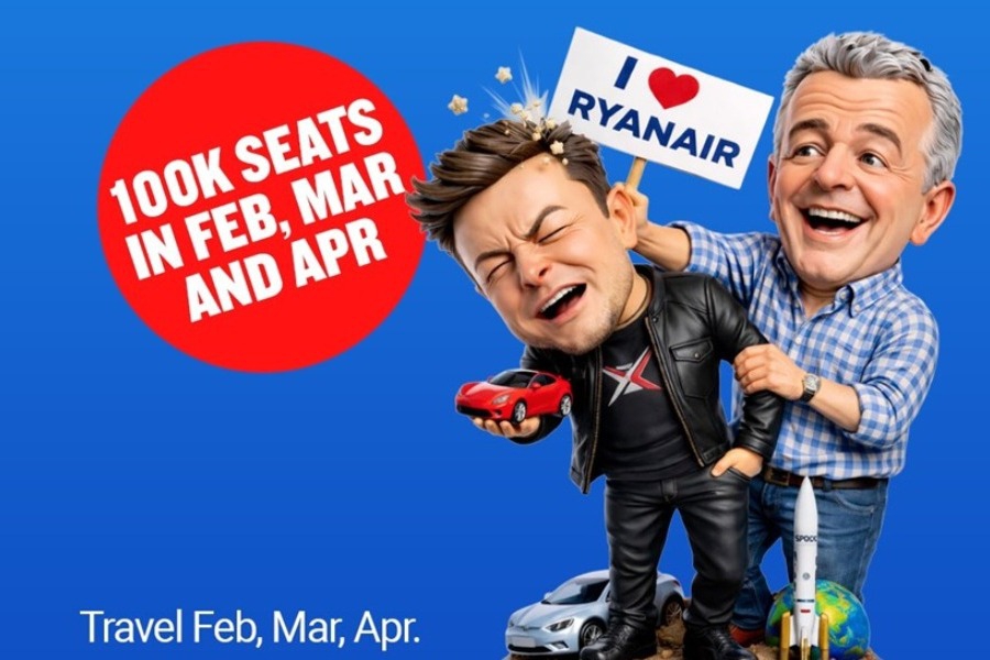 Διαδικτυακό ξεκατίνιασμα: Η Ryanair προσφέρει στον Έλον Μασκ ένα εισιτήριο για «ηλίθιους»