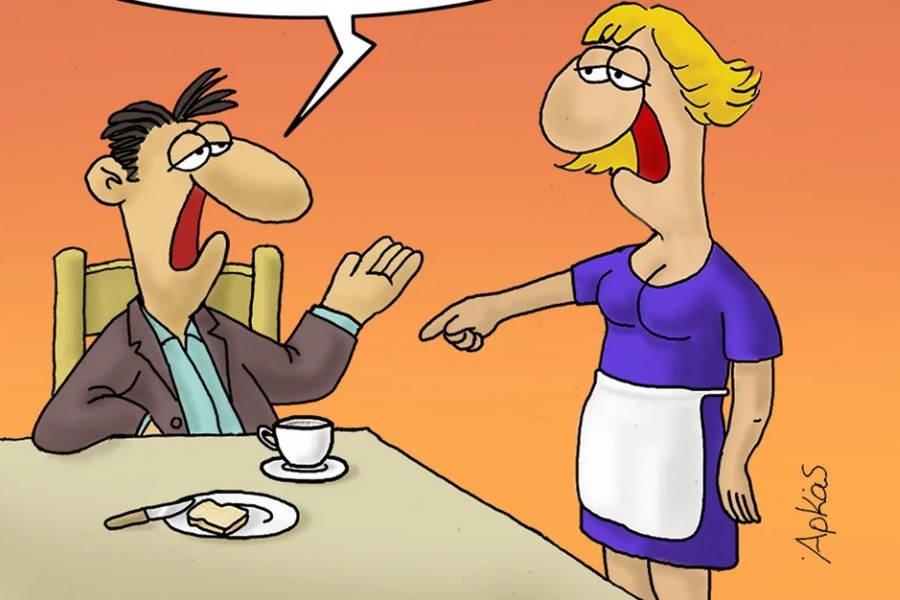 Η χιουμοριστική, αλλά νυσταγμένη «καλημέρα» του Αρκά και η «δύναμη» του καφέ