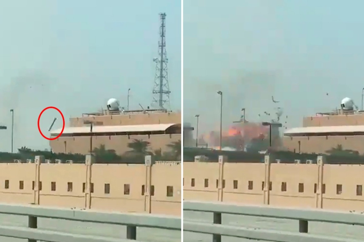 Η στιγμή που ιρανικοί πύραυλοι χτυπούν την βάση του 5ου Στόλου των ΗΠΑ στο Μπαχρέιν