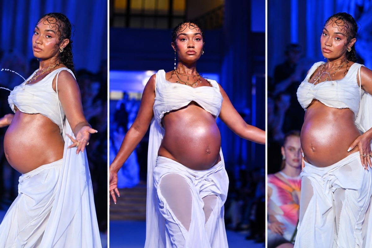 To πιο viral video του Fashion Week: Ποπ σταρ έγκυος στην πασαρέλα με σουτιέν που «βγάζει γάλα»