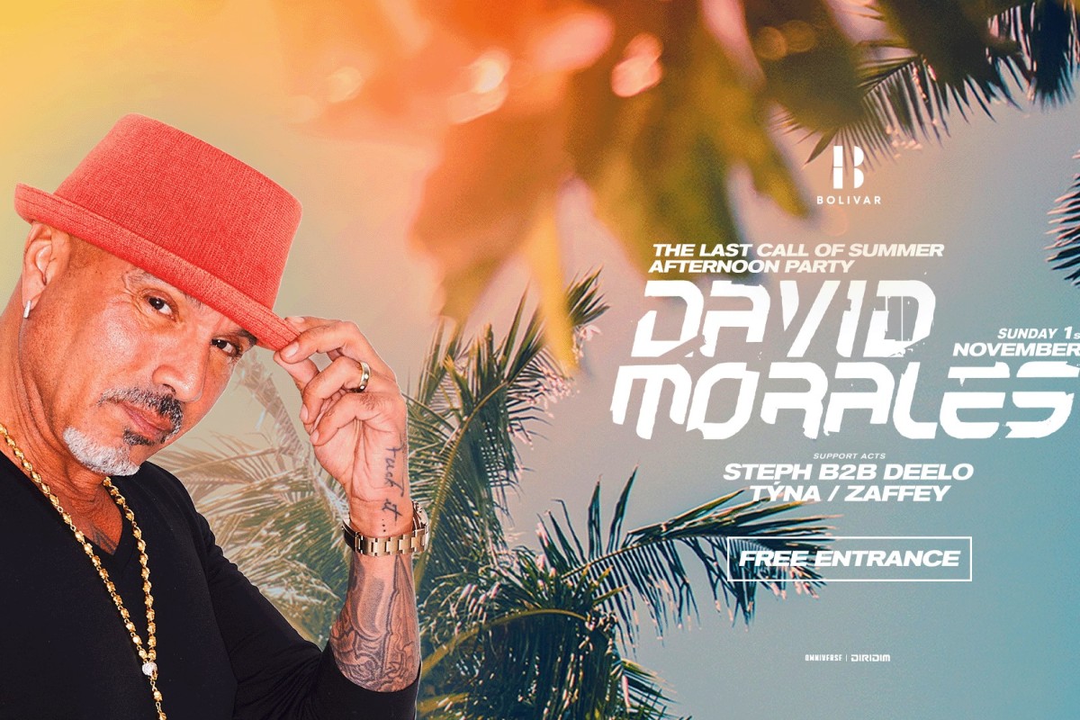 Ο David Morales στο Bolivar Beach Club την Κυριακή 1 Νοεμβρίου