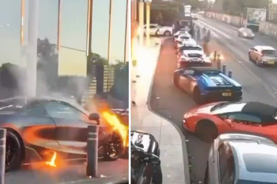 Επίθεση με βόμβες μολότοφ σε γαμήλιο γλέντι στο Μπέρμιγχαμ: Έκαψαν δύο supercars και επιτέθηκαν σε καλεσμένους, δείτε βίντεο - Τρεις άνδρες με μαύρα ρούχα έβαλαν φωτιά σε δύο πολυτελή αυτοκίνητα και πέταξαν εμπρηστικούς μηχανισμούς προς την αίθουσα, ενώ μέσα βρίσκονταν εκατοντ