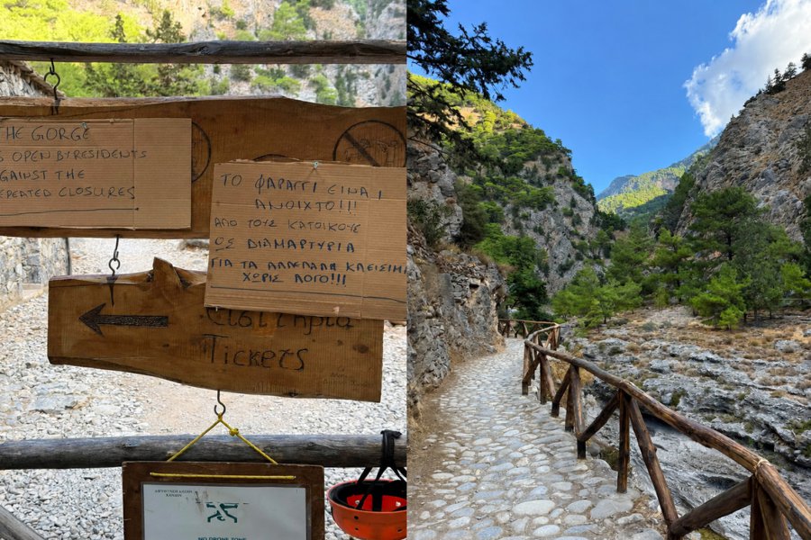Φαράγγι Σαμαριάς: Κάτοικοι το άνοιξαν μόνοι τους μετά το συνεχές «κλείσε‑άνοιξε»