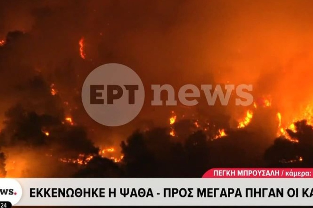 Φωτιά Αττικοβοιωτία: Οι φλόγες κατεβαίνουν στον κάμπο Μεγάρων ‑ Πάνω από 66.000 καμένα στρέμματα