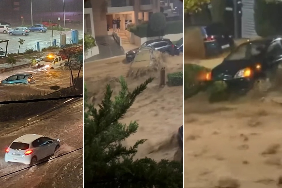 Βίντεο – σοκ από την Ανω Γλυφάδα: Χείμαρροι οι δρόμοι παρασύρουν αυτοκίνητα - Σύμφωνα με οδηγούς που βρέθηκαν στην περιοχή, η κατάσταση είναι κρίσιμη