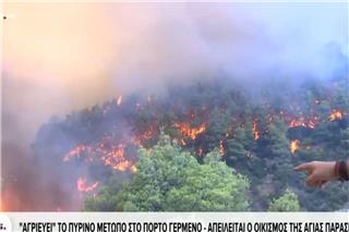 Πύρινη κόλαση σε Πόρτο Γερμενό: Μπαράζ μυνημάτων 112 – Μάχη με τις φλόγες σε τρία μέτωπα, Αγία Παρασκευή, Αγιος Νεκτάριος και Ψάθα