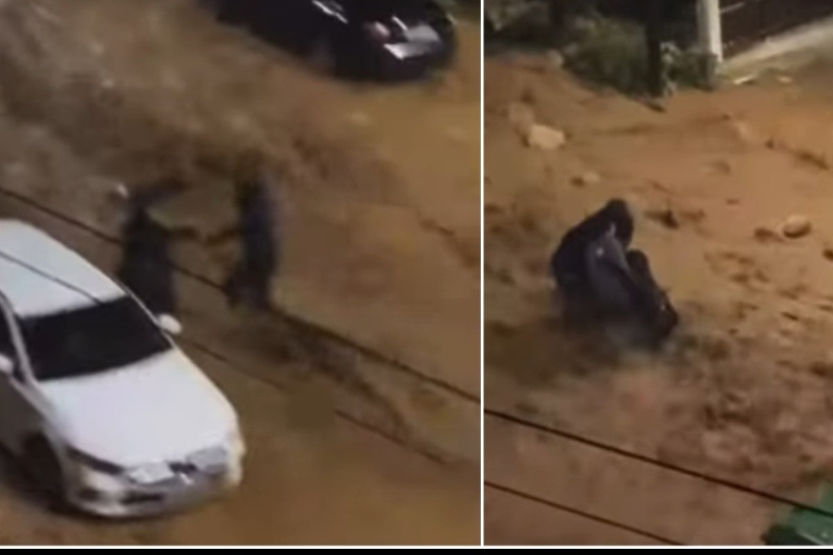 Γυναίκα σώθηκε την τελευταία στιγμή από ορμητικό χείμαρρο στην Ανω Γλυφάδα, δείτε βίντεο