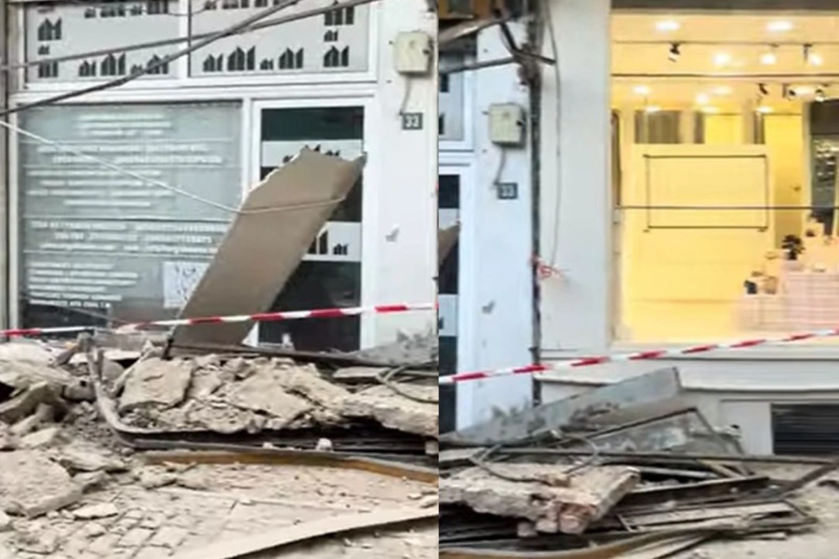 Θεσσαλονίκη: Μπαλκόνι κατέρρευσε κοντά στην πλατεία Αθωνος