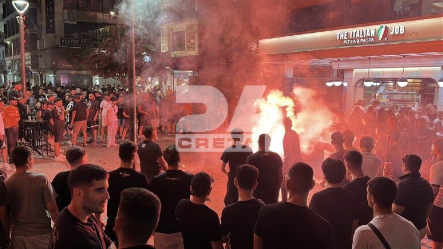 Νύχτα γιορτής στο Ηράκλειο για την κατάκτηση του Super Cup από τον ΟΦΗ, δείτε βίντεο και φωτογραφίες