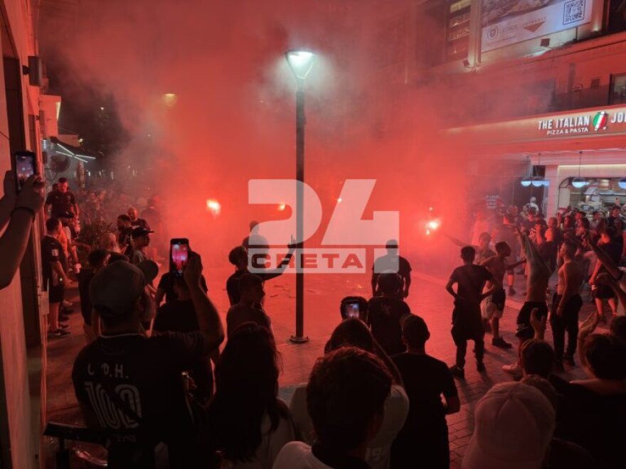 Νύχτα γιορτής στο Ηράκλειο για την κατάκτηση του Super Cup από τον ΟΦΗ, δείτε βίντεο και φωτογραφίες