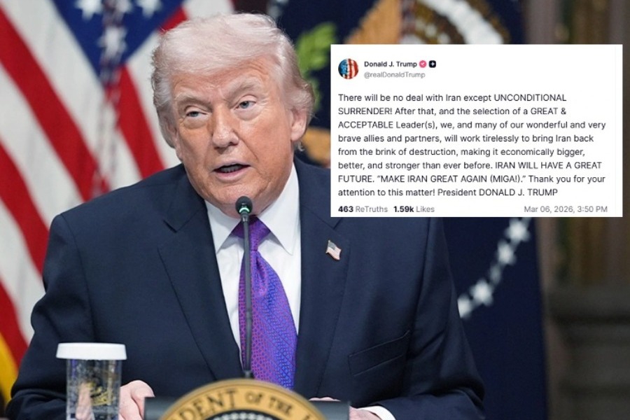 Τραμπ: Καμία συμφωνία με το Ιράν, μόνο παράδοση άνευ όρων και μετά θα επιλέξουμε τον νέο ηγέτη