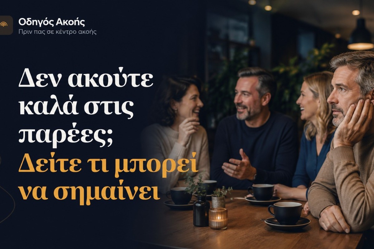 Δεν ακούτε καλά στις παρέες; Δείτε τι μπορεί να σημαίνει