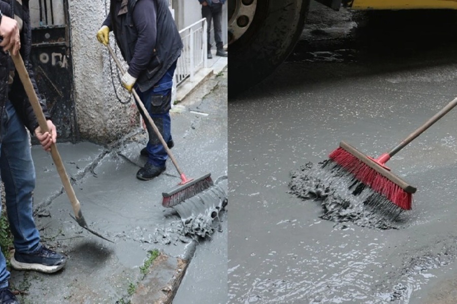 Κυψέλη: Ούτε τσιμέντο, ούτε αθηναϊκός σχιστόλιθος – Τι ήταν τελικά το υλικό που πλημμύρισε τους δρόμους