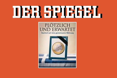 Der Spiegel: Το φέρετρο του ευρώ τυλιγμένο με την ελληνική σημαία!  - Ένα ακόμα προκλητικό πρωτοσέλιδο από το γερμανικό έντυπο...